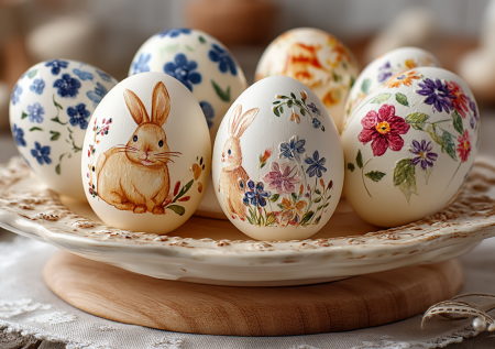 Переводные татуировки — самый легкий способ украсить яйца на Пасху, даже красить не нужно