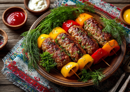 Ужин из куриной грудки — шашлычки на сковороде: закинул в блендер, пожарил — и готово