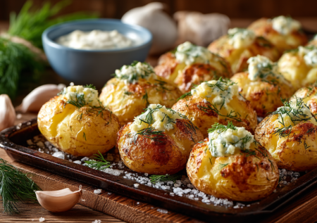 Забудьте о вареной картошке: эта, запеченная с чесноком и укропом, получается румяной, с хрустящей корочкой