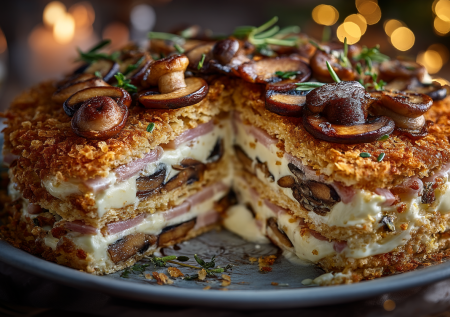 Этот слоеный торт с ветчиной — мой верный союзник на всех посиделках! А какой тут сырный крем… нереальная вкуснятина