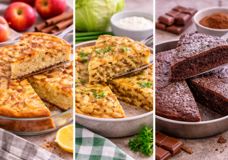 Рецепты — просто бомба: три пирога без раскатки — шоколадный, с капустой и с яблоками