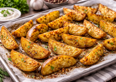 Картошка по-деревенски с хрустящей корочкой: добавляю крахмал — и получается как в ресторане