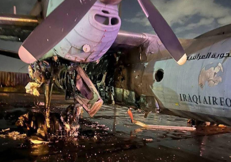 Появились кадры ракетного обстрела американской авиабазы вблизи Багдада