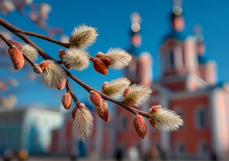 Открытки на Вербное воскресенье: встречаем православный праздник