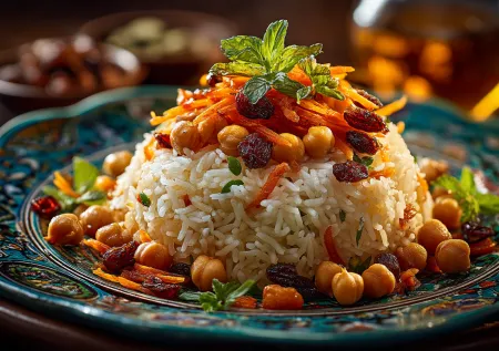 Плов без мяса: готовим восточный шедевр с нутом и сухофруктами