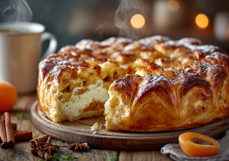 Пирог, который заменит два десерта сразу: сочный дуэт яблок и творога в одной выпечке