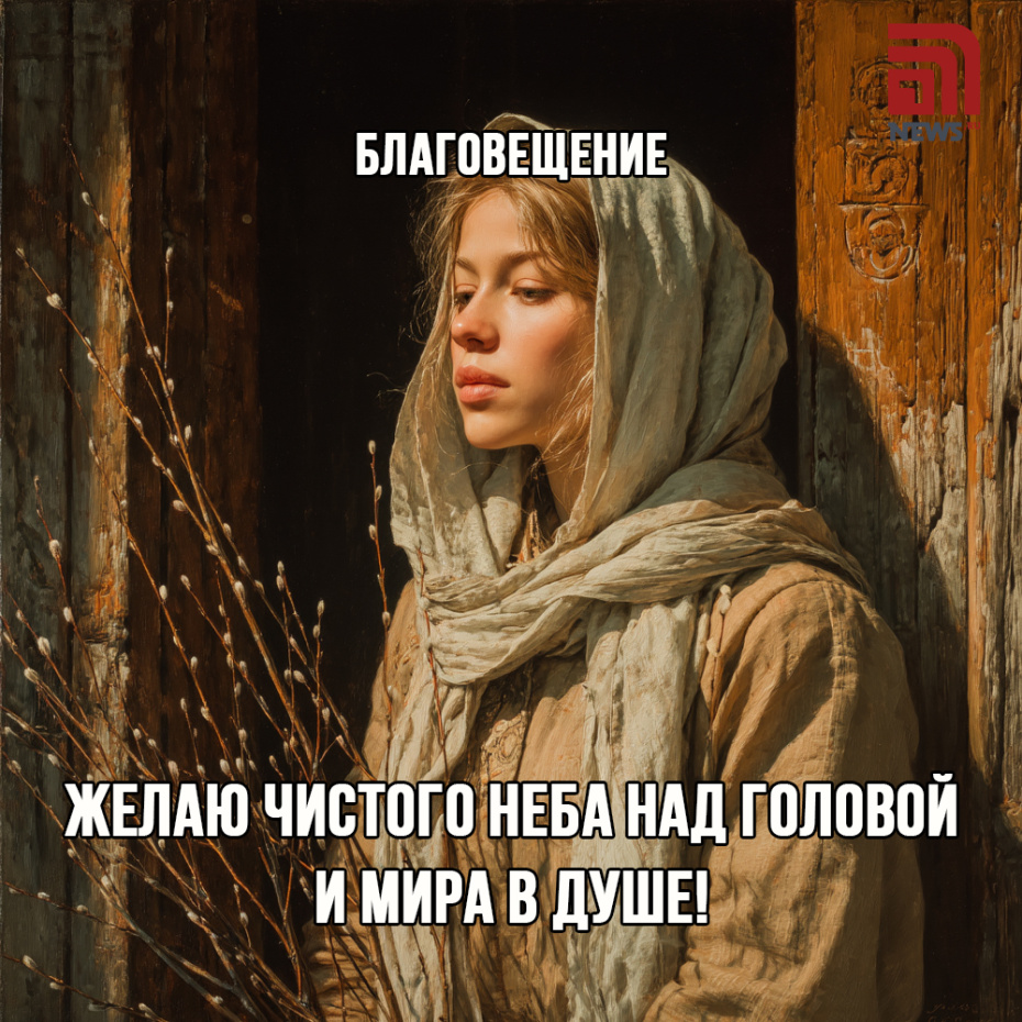 Бесплатная открытка на Благовещение Пресвятой Богородицы 7 апреля