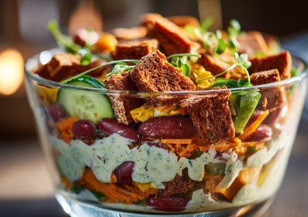 Салат «Яркий микс» за 5 минут: ничего варить не надо, лишь откройте 3 банки