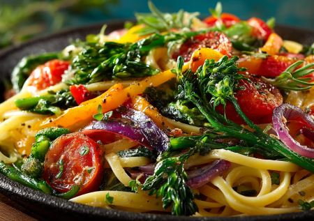 Овощи и макароны — звучит странно, подумал я. Как же ошибался: 20 минут — и на столе шикарный ужин