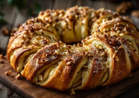 «Баранка» из слоеного теста — десерт за 10 минут, который удивит вкусом и видом