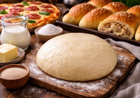 Тесто-выручалка для всего: чудесные пирожки, ватрушки и пицца — на сливочном масле и без трансжиров. Выпечка получается как из пекарни