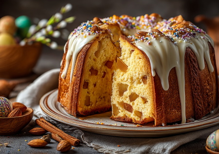 Смешала яблоки с кремом и в духовку — получается нежный яблочный кулич на Пасху, который вкуснее краффина и шарлотки