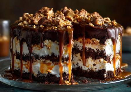 Торт без хлопот прямо в миске: простой десерт с карамелью и арахисом, который получится у всех
