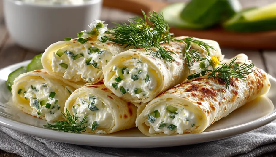 Холодная сырная закуска в лаваше