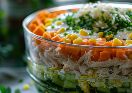 Салат «Венеция» за 5 минут — яркое и нежное блюдо, которое украсит любой стол