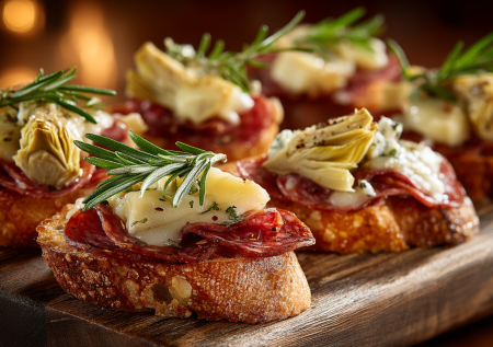 Кростини я впервые сделал из остатков колбасы и багета — теперь это моя любимая закуска