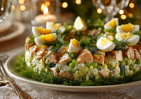 Салат «Пасхальный венок» с горошком: заменит оливье на праздничном столе в Пасху