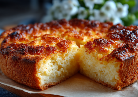 Пирог «Кефирник-минутка»: хрустящая шапка сверху и влажная нежная середина. Самая быстрая выпечка в моем арсенале