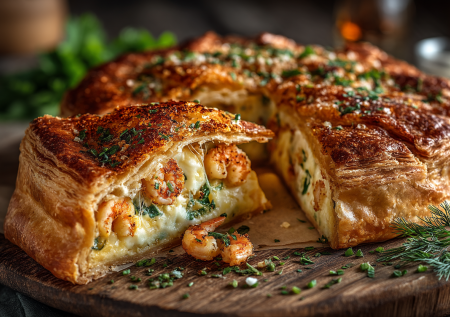 Боюсь готовить этот креветочный пирог — гости сбивают с ног и требуют кусочек, едва достаю из духовки