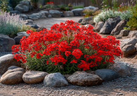 Забудьте про подкормку и полив: цветок с красными «огнями» для тех, кто бывает на даче наездами