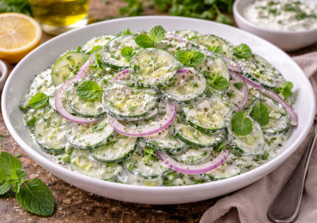 Его хочется есть тоннами: турецкий огуречный салат освежит любое блюдо