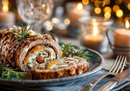 Вместо нарезки на пасхальный стол ставлю мясной рулет с курагой: можно приготовить заранее