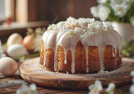 Глазурь без яиц и заморочек — всего 2 ингредиента: идеальное покрытие для куличей за минуты
