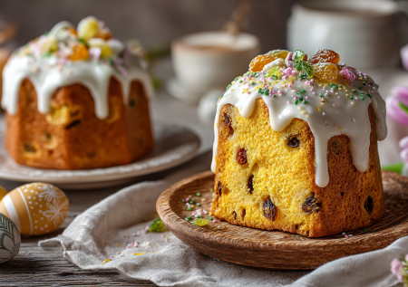 Уйдет не больше 1 часа вместе с выпечкой: творожный кулич с ярко-желтым мякишем