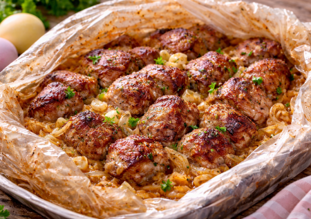 Беру килограмм шейки и готовлю, как шашлык, в духовке: классный рецепт в рукаве и нежнейшее мясо