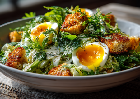 Мой секрет: как сделать копеечный салат из белокочанной капусты и яиц по-настоящему праздничным