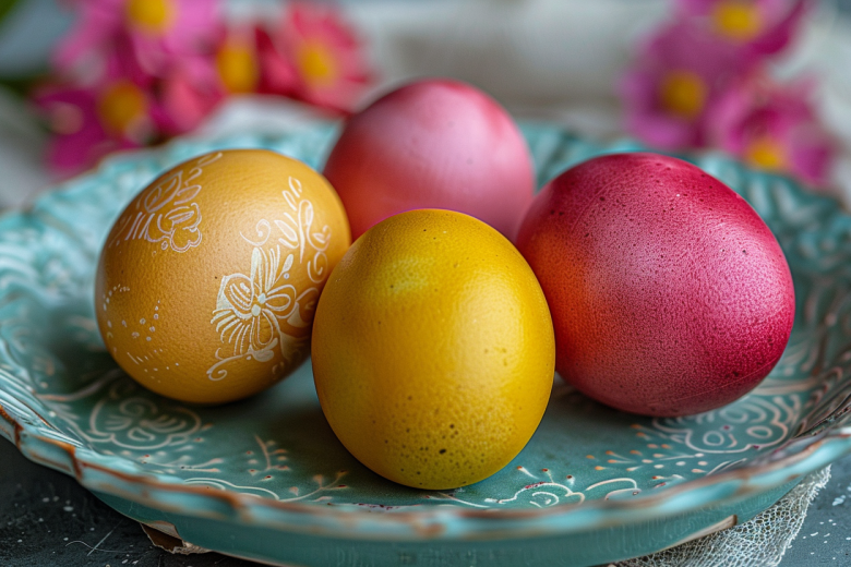 Как покрасить яйца без химии