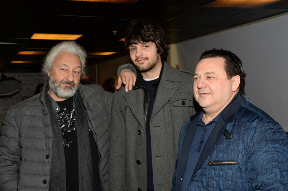 Стас Намин с сыном и Игорь Саруханов, 2017 год