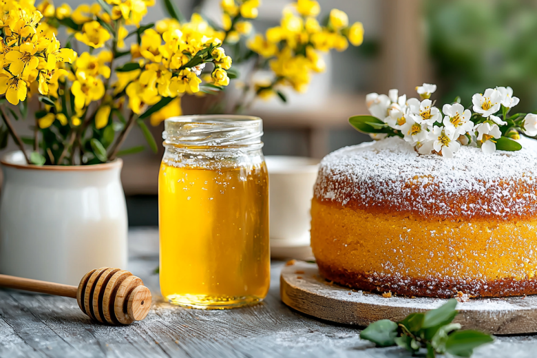 Медовый кулич с цукатами и орехами