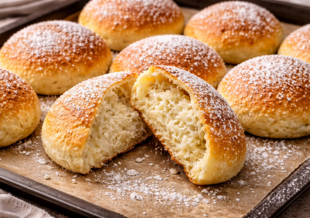 Дрожжевое тесто ушло в забытье: творожные булочки-пухляшки с отпадной начинкой за 20 минут. Мягкие и вкуснее магазинных