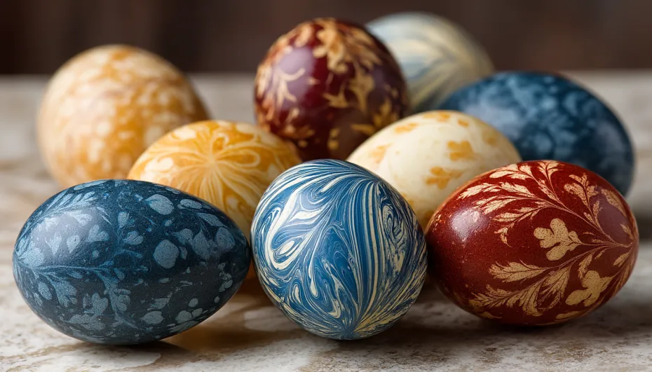 Растительный узор на яйцах