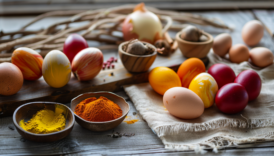 Крашение яиц без химии: луковая шелуха, куркума, свекла