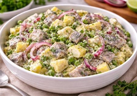 Вместо селедки под шубой готовлю «Скандинавский» с зеленым луком — никаких слоев и мороки, а вкус отменный