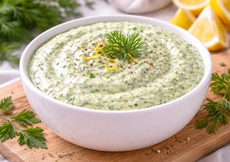 Этот укропный соус разлетелся быстрее кетчупа: к мясу, рыбе, картошке и даже в салат — свежий, густой и очень ароматный
