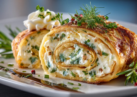 Хотите впечатлить семью завтраком? Этот рулет справится на ура — сытный, сочный, с ароматной начинкой