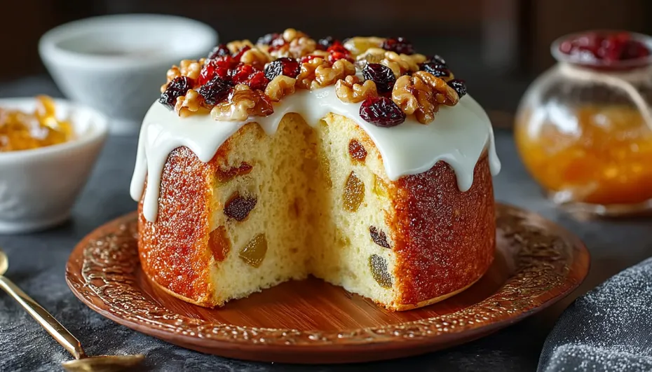 Простой рецепт кулича с шоколадом и вишней