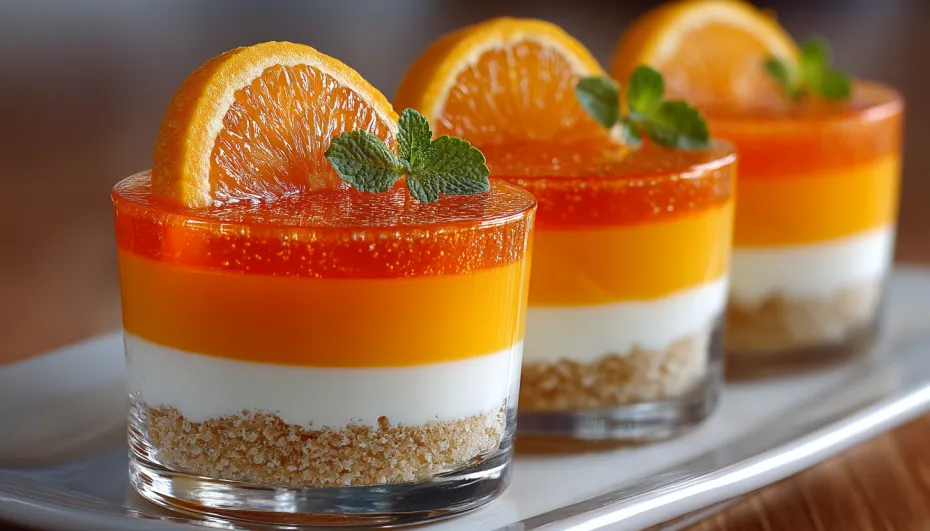 Десерт из апельсинового сока