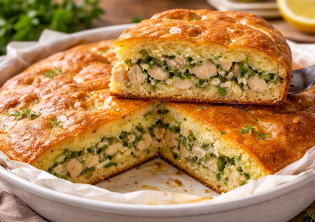 Мешаю кефир, яйца и муку — пирог «Ленивец»: быстрый рецепт заливного пирога с курицей