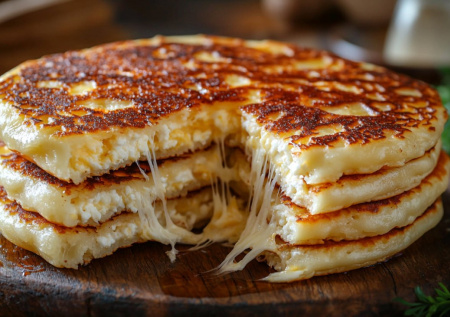 Творог в таком виде едят все: хачапури «без теста» — смешиваю ингредиенты и выливаю на сковороду