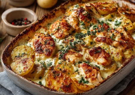 Когда устала, а кормить семью надо, в ход идет запеканка с курицей: ничего заранее жарить не надо