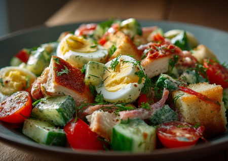 С курицей больше не заморачиваюсь. «Цезарь-ленивец» вместо классики: 5 минут, 5 продуктов — и сытный ужин подан