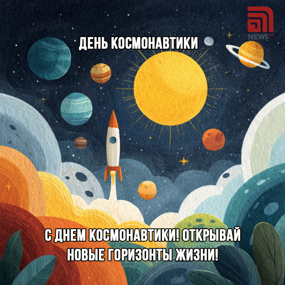 Бесплатное поздравление на День космонавтики