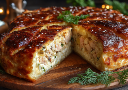 Беру рыбу и плавленые сырки — этот пирог получается с хрустящей корочкой и нежной начинкой. Находка для ужина