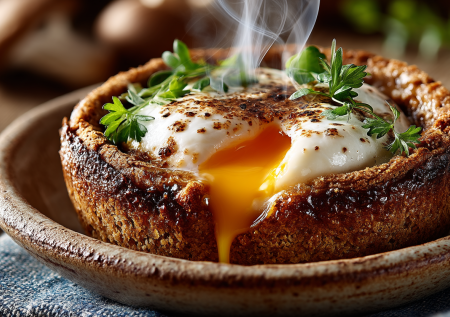 Запекаю сытные гнезда из грибного мусса — звучит сложно, но я успеваю сделать их к завтраку