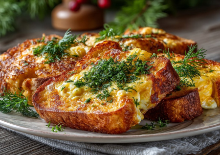 Тост-перевертыш: завтрак из булки, яиц и сыра с необычной подачей