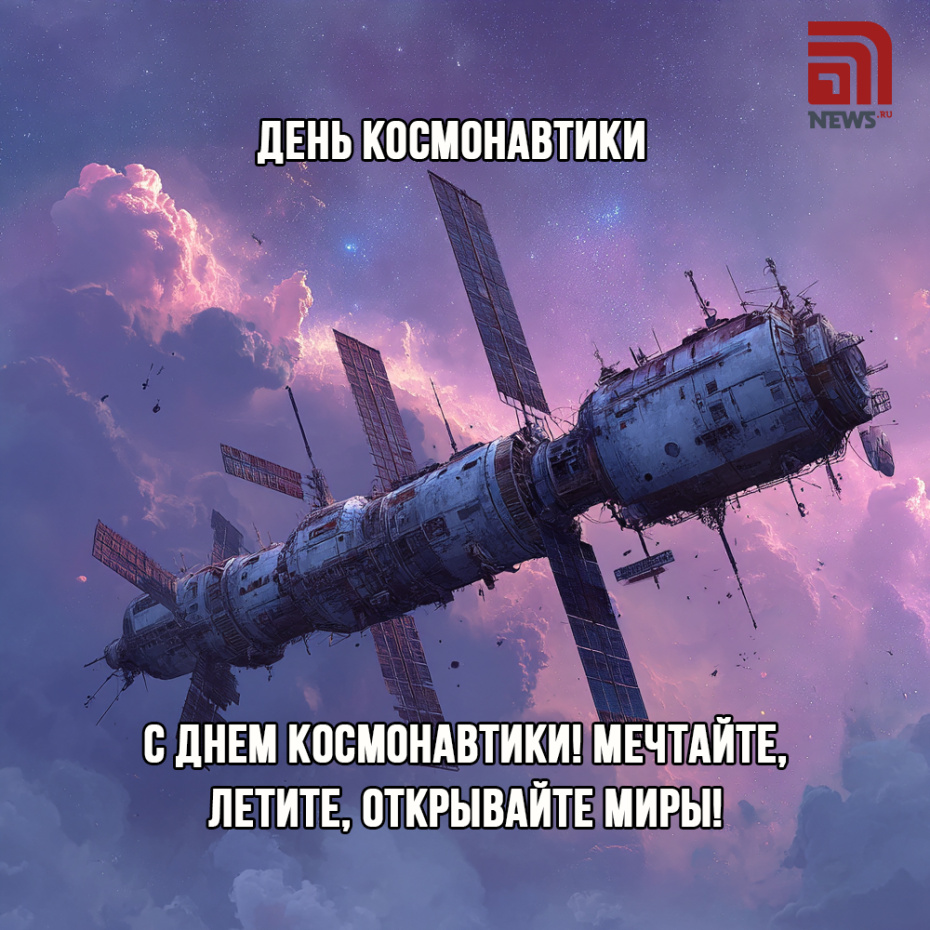 Красивое поздравление с Днём космонавтики